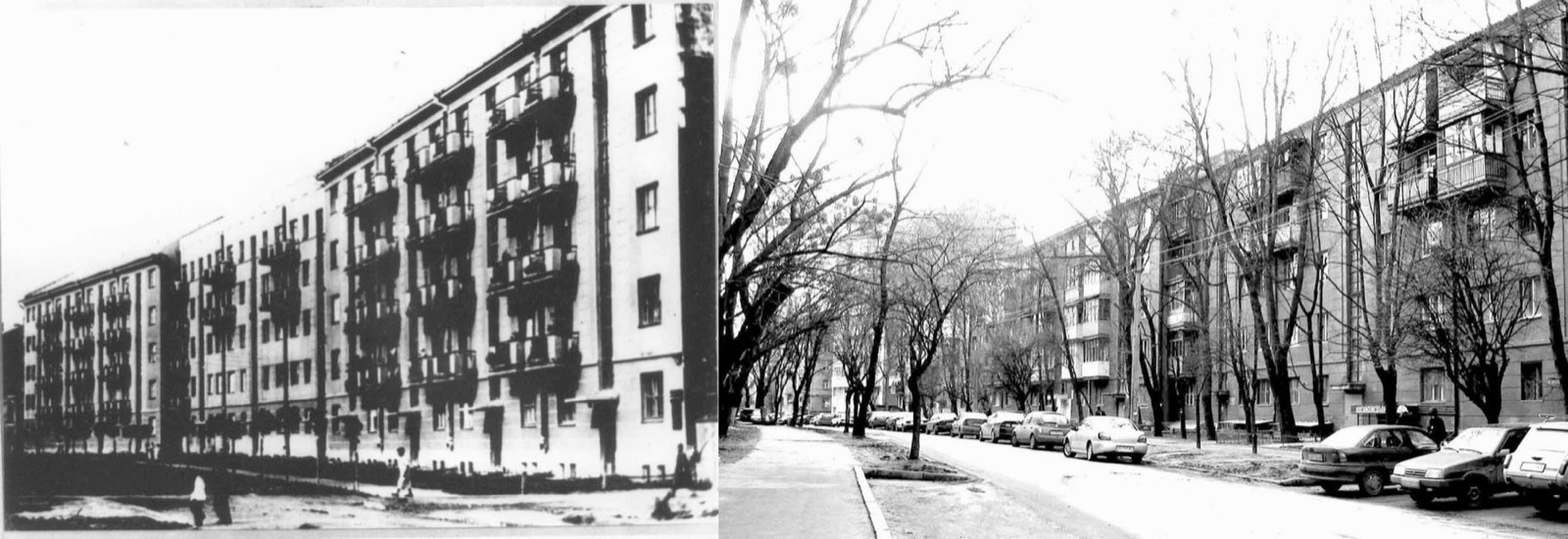 Вулиця Чичибабіна: архівна панорама забудови